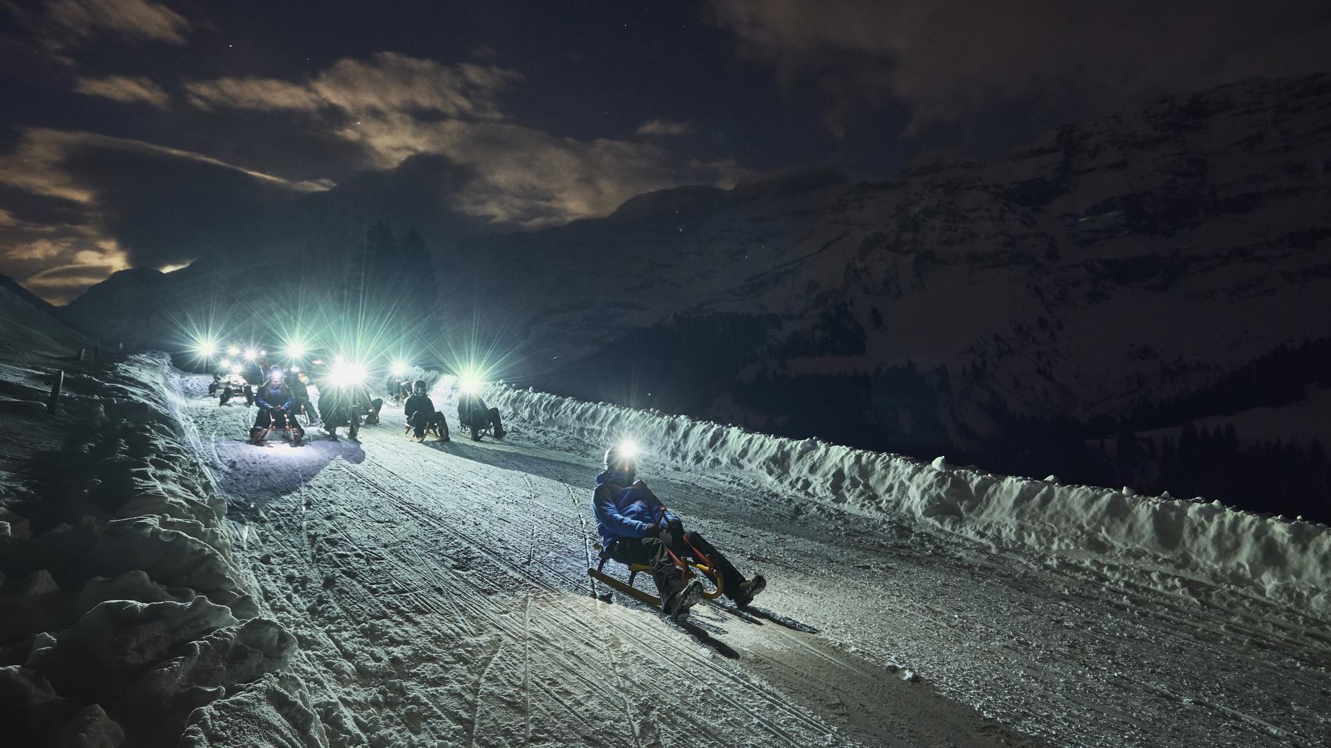 Descente en luge des Diablerets
