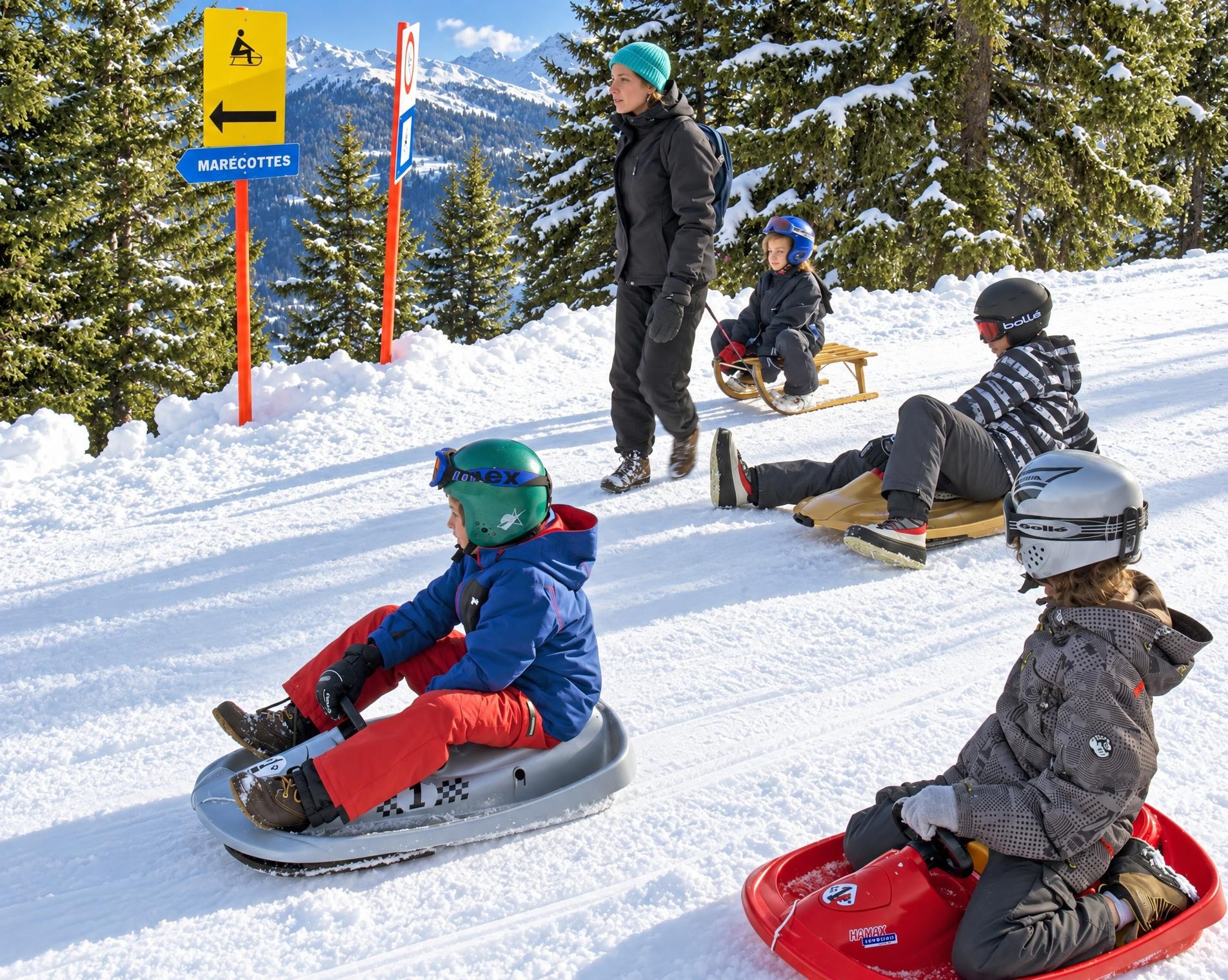 Chemin de luge des Marécottes