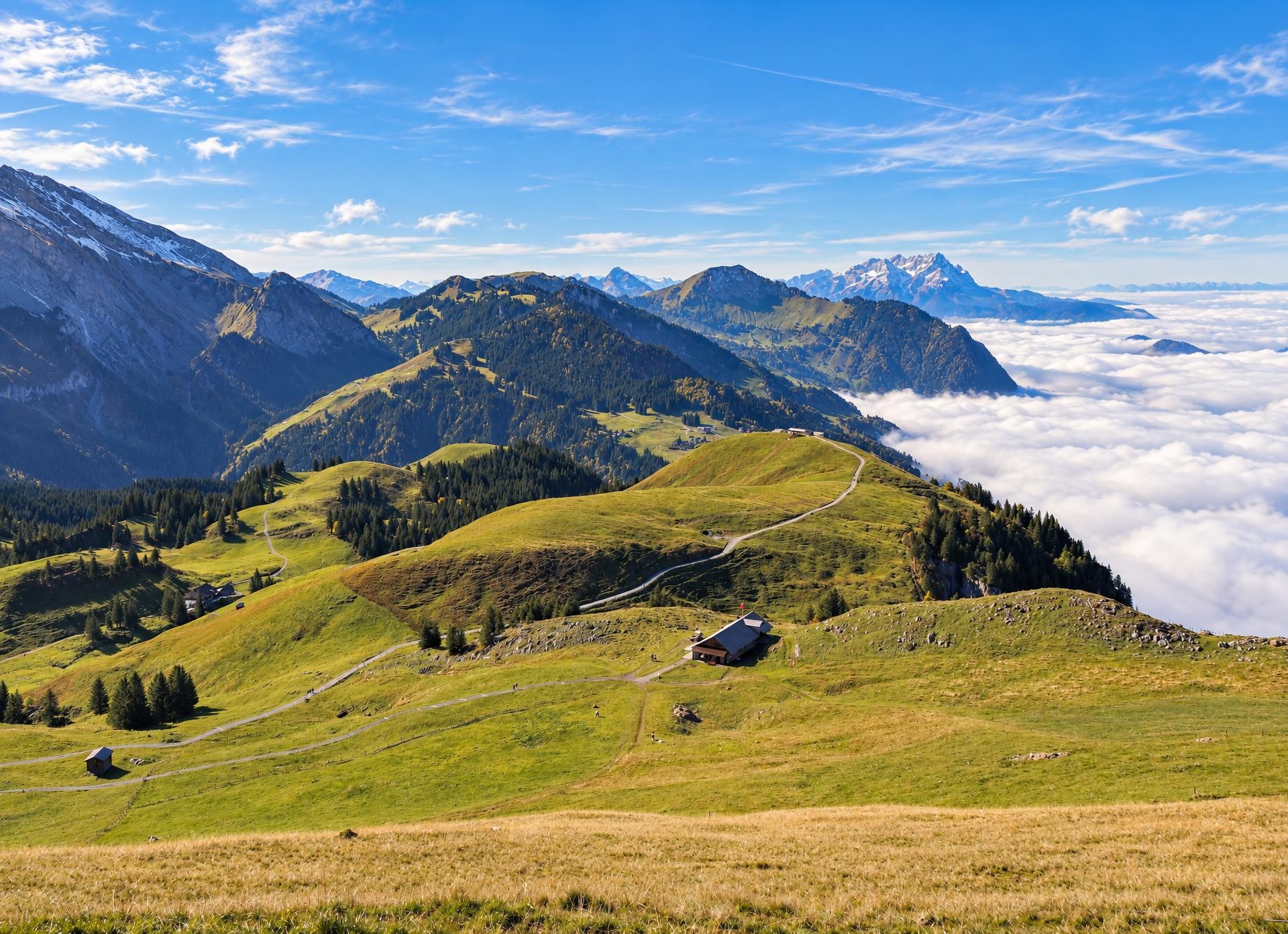 Niederbauen–Unterst Hütte Snowshoe Tour